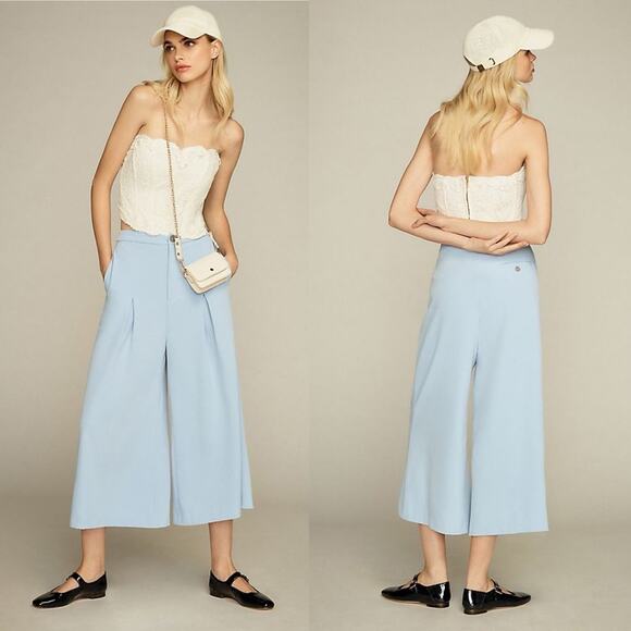 Anthropologie Elliatt Zirconia Wide-Leg Pants Large NWT - Picture 1 of 8